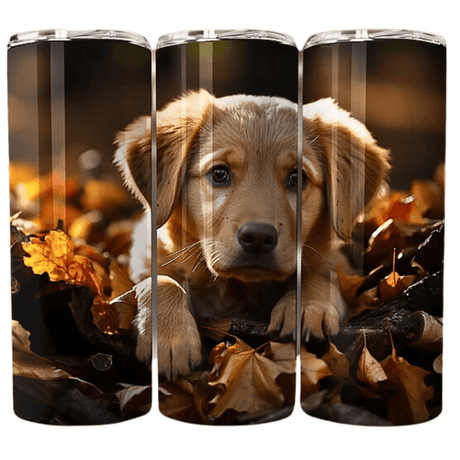 Alpha Custom Printing Fall Lab Pup 20oz tumbler with straw - Simply Everyday Products