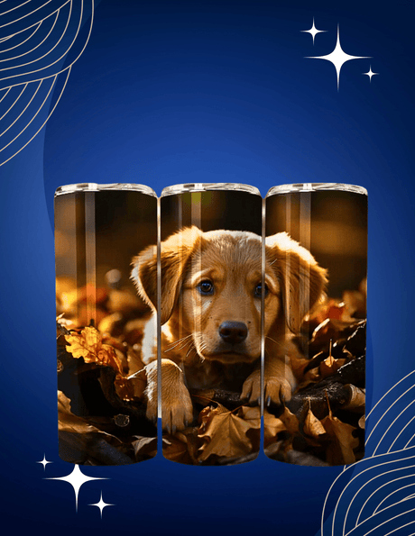 Alpha Custom Printing Fall Lab Pup 20oz tumbler with straw - Simply Everyday Products