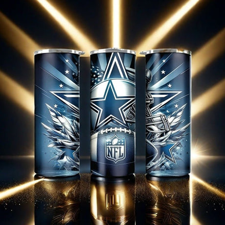 Alpha Custom Printing (Football Team) Cowboys Helmet 20oz tumbler with straw - Simply Everyday Products