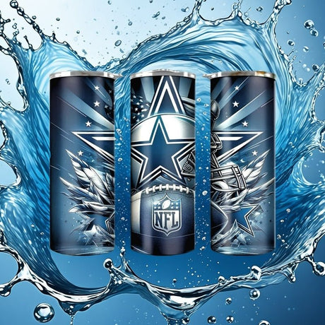 Alpha Custom Printing (Football Team) Cowboys Helmet 20oz tumbler with straw - Simply Everyday Products