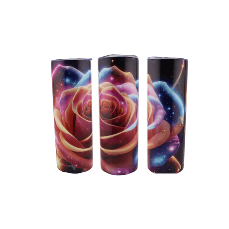 Alpha Custom Printing Galaxy Rose 20oz tumbler with straw - Simply Everyday Products