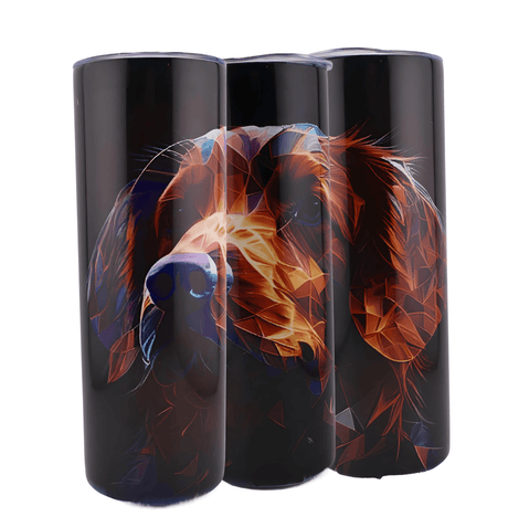 Alpha Custom Printing Geometric Lab 20oz tumbler with straw - Simply Everyday Products