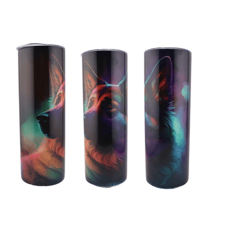 Alpha Custom Printing German Sheppard Galaxy Aura 20oz tumbler with straw - Simply Everyday Products