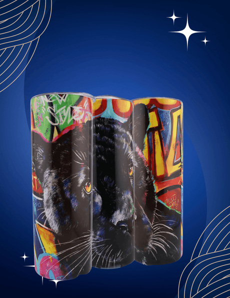 Alpha Custom Printing Grafitti Panther 20oz tumbler with straw - Simply Everyday Products