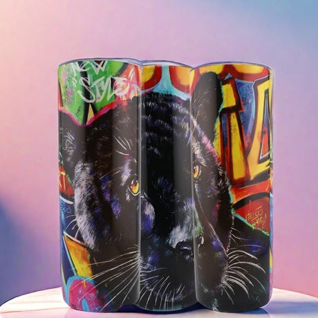 Alpha Custom Printing Grafitti Panther 20oz tumbler with straw - Simply Everyday Products