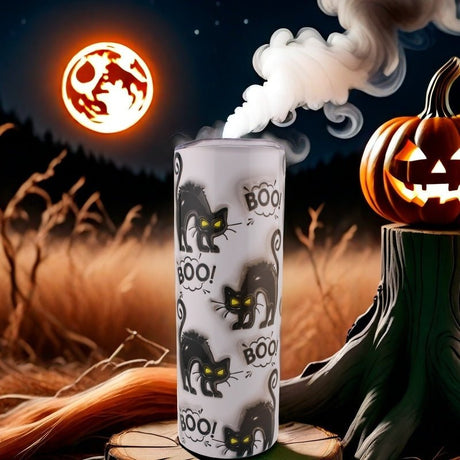 Alpha Custom Printing Halloween Cats 20oz tumbler with straw - Simply Everyday Products