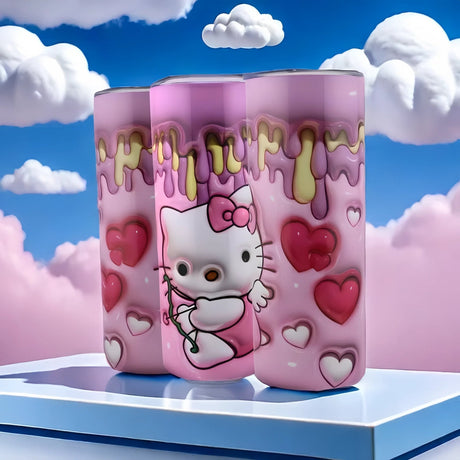 Alpha Custom Printing Hello Kitty Cupid 3D 20oz tumbler with straw - Simply Everyday Products