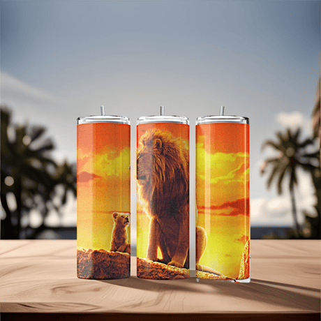 Alpha Custom Printing Lion King 20oz tumbler with straw - Simply Everyday Products