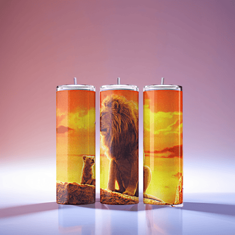 Alpha Custom Printing Lion King 20oz tumbler with straw - Simply Everyday Products