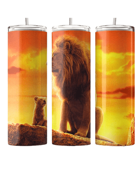Alpha Custom Printing Lion King 20oz tumbler with straw - Simply Everyday Products