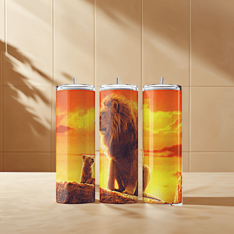 Alpha Custom Printing Lion King 20oz tumbler with straw - Simply Everyday Products