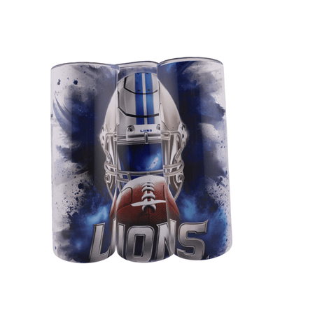 Alpha Custom Printing Lions Helmet 20oz tumbler with straw - Simply Everyday Products