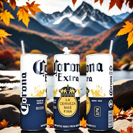 Alpha Custom Printing (Look alike) Corona 20oz tumbler with straw - Simply Everyday Products