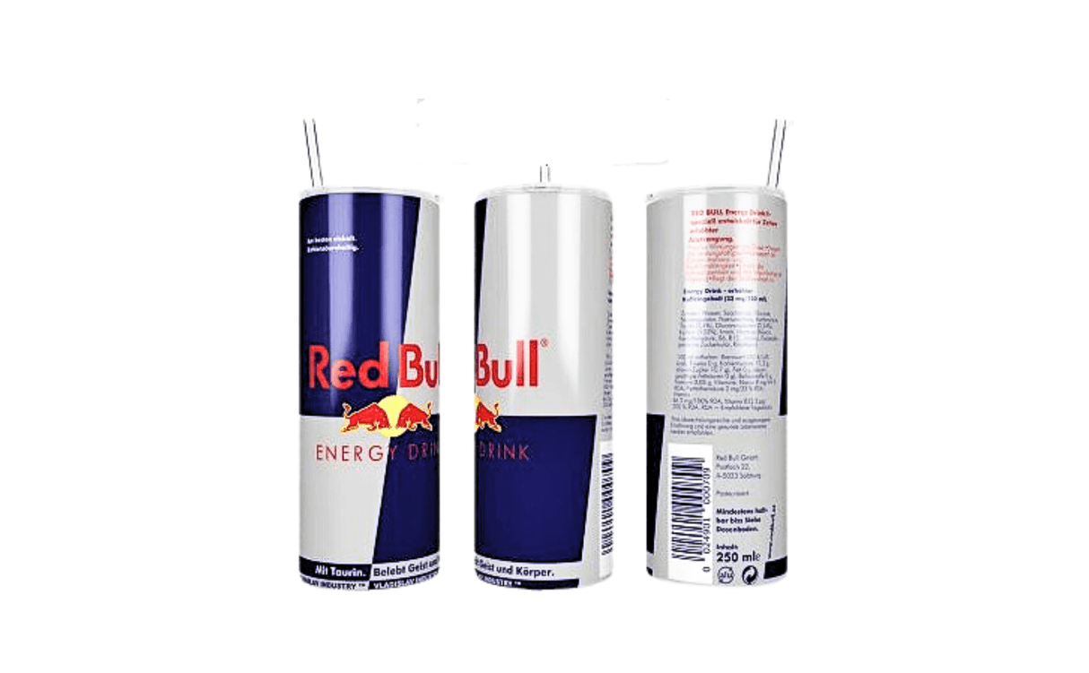 Alpha Custom Printing (Look Alike) Red Bull 20oz tumbler with straw - Simply Everyday Products