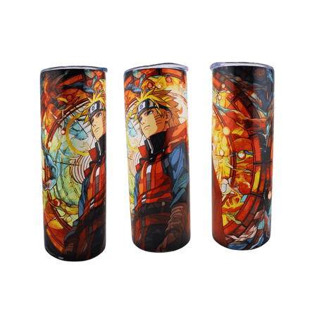 Alpha Custom Printing Naruto Stained Glass 20oz tumbler with straw - Simply Everyday Products