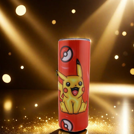Alpha Custom Printing Pikachu 3D 20oz tumbler with straw - Simply Everyday Products