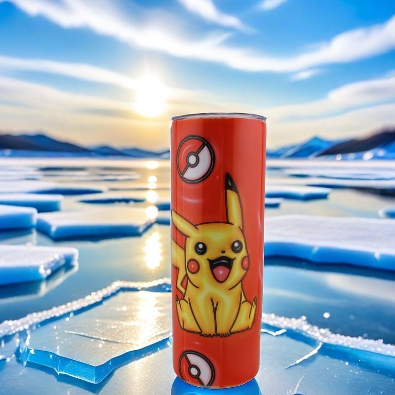 Alpha Custom Printing Pikachu 3D 20oz tumbler with straw - Simply Everyday Products