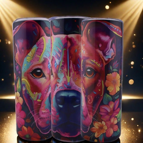 Alpha Custom Printing Pitbull With Flowers - Simply Everyday Products