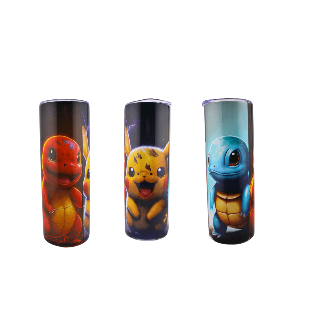 Alpha Custom Printing Pokemon 20oz tumbler with straw - Simply Everyday Products