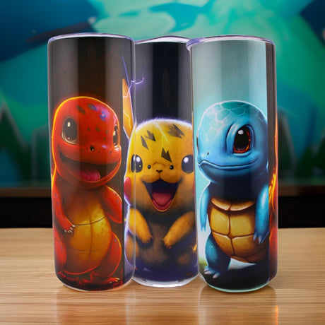Alpha Custom Printing Pokemon 20oz tumbler with straw - Simply Everyday Products