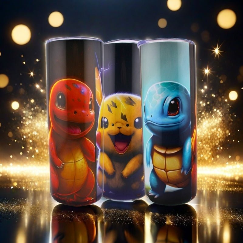 Alpha Custom Printing Pokemon 20oz tumbler with straw - Simply Everyday Products