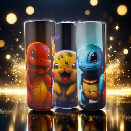 Alpha Custom Printing Pokemon 20oz tumbler with straw - Simply Everyday Products