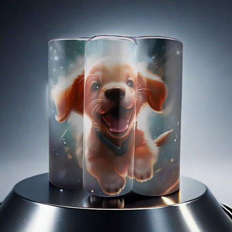 Alpha Custom Printing Puppy Runing 20oz tumbler with straw - Simply Everyday Products