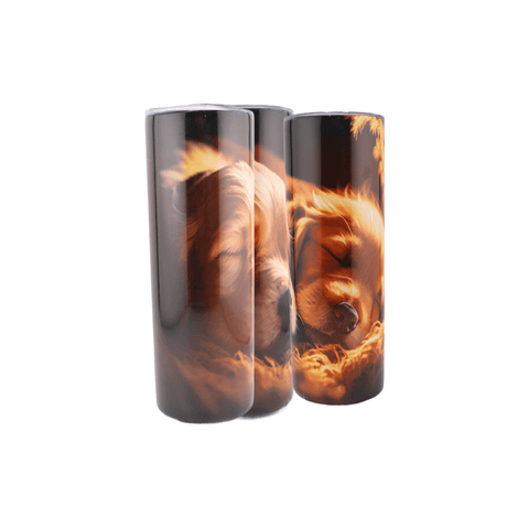 Alpha Custom Printing Sleepy Pups 20oz tumbler with straw - Simply Everyday Products