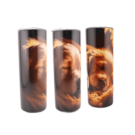 Alpha Custom Printing Sleepy Pups 20oz tumbler with straw - Simply Everyday Products