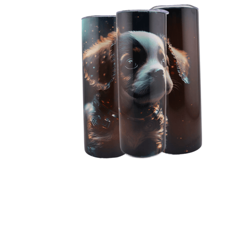 Alpha Custom Printing Space Puppy 20oz tumbler with straw - Simply Everyday Products