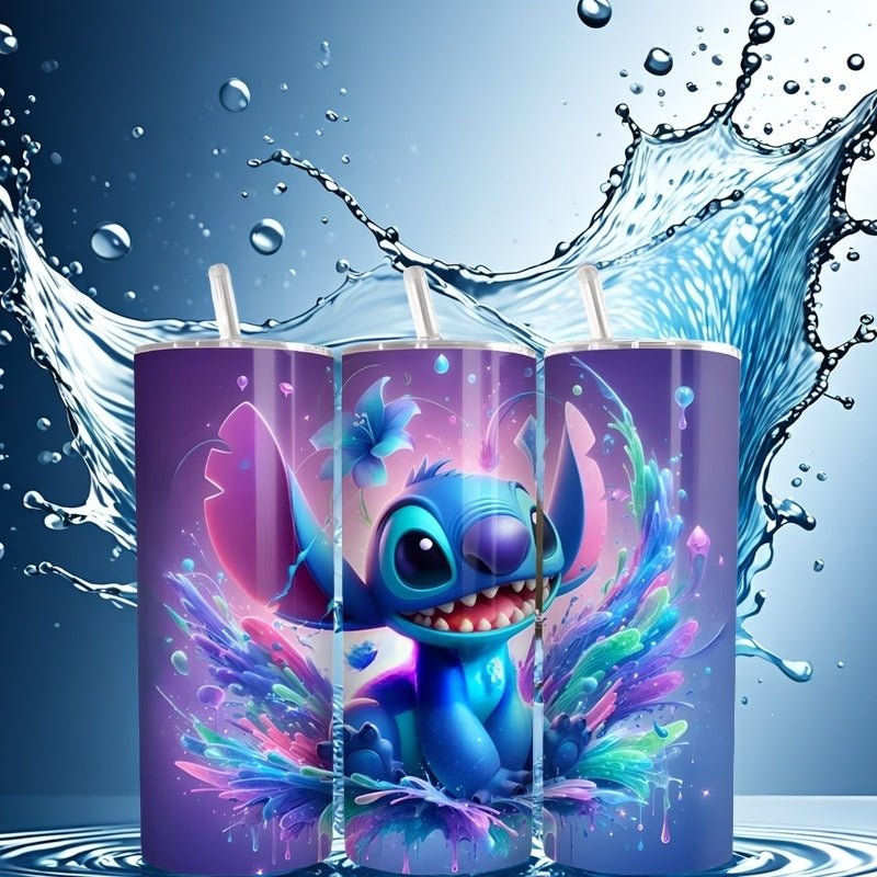 Alpha Custom Printing Stitch Splash 20oz tumbler with straw - Simply Everyday Products