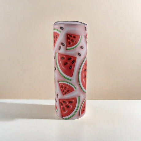 Alpha Custom Printing Watermelons 3D 20oz tumbler with straw - Simply Everyday Products