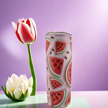 Alpha Custom Printing Watermelons 3D 20oz tumbler with straw - Simply Everyday Products