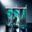 Alpha Custom Printing Wolf Howling 20oz tumbler with straw - Simply Everyday Products