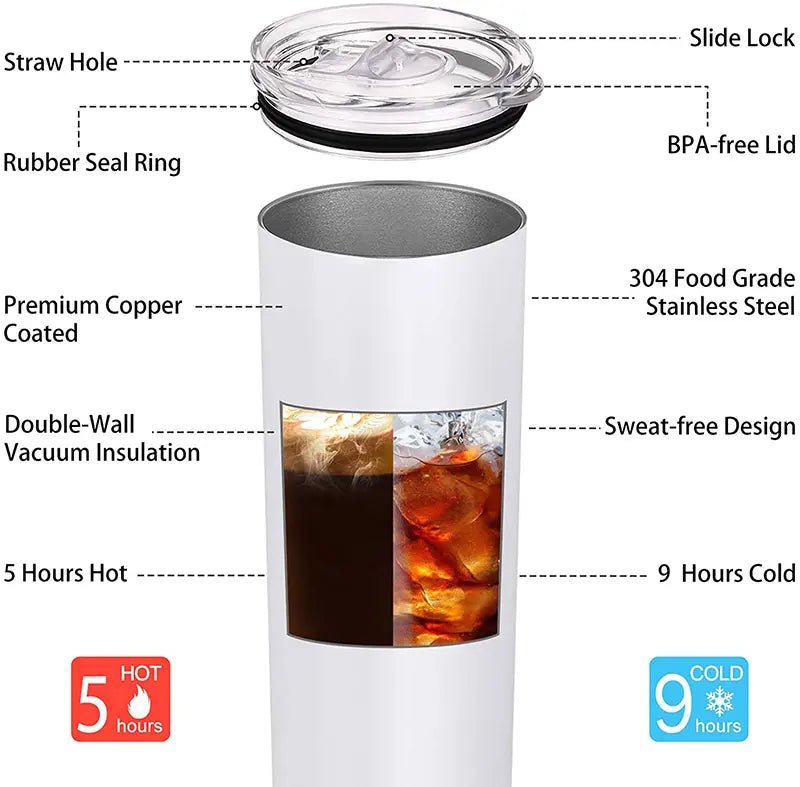 Alpha Custom Printing Wolf Pack 20oz tumbler with straw - Simply Everyday Products