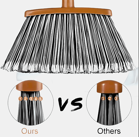 🧹✨ Broom and Dust Pan Set Effortless Clean. Neat and Tidy. ( Orange) - Simply Everyday Products