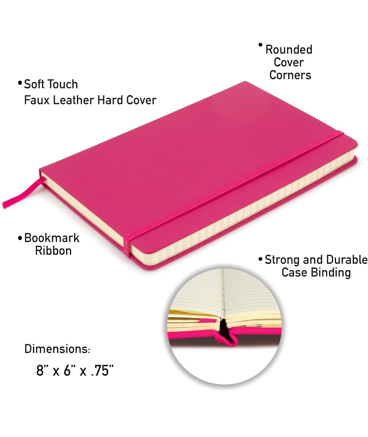 Notebooks – 15 Pack –Black - Lined Writing Notebooks for School, Office, or Journaling – Durable Covers, Smooth Paper – Ideal for Notes, To - Do Lists, and Everyday Use - Simply Everyday Products