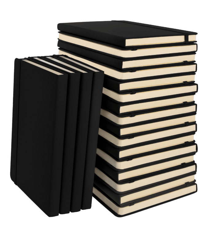 Notebooks – 15 Pack –Black - Lined Writing Notebooks for School, Office, or Journaling – Durable Covers, Smooth Paper – Ideal for Notes, To - Do Lists, and Everyday Use - Simply Everyday Products
