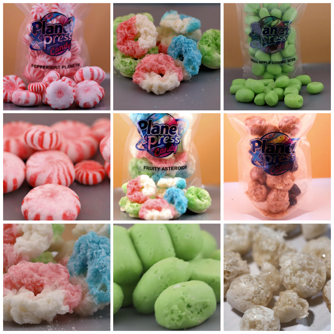 Planet Xpress Cosmic Crawlers – Freeze-Dried Fruity Gummy Candy – Crunchy, Sweet, and Colorful Space-Themed Snack – Shelf-Stable, No Refrigeration Needed