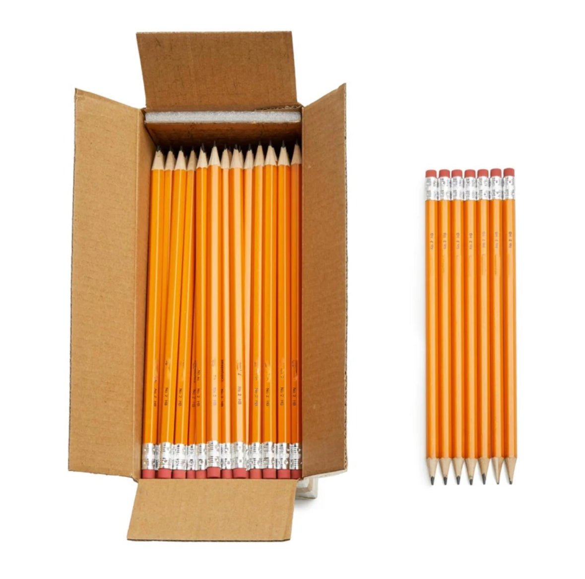 Pre - Sharpened #2 Pencils – Bulk Pack of Smooth HB Graphite Pencils with Erasers – Ready - to - Use Writing Pencils for School, Office, Testing & Everyday Use - Simply Everyday Products