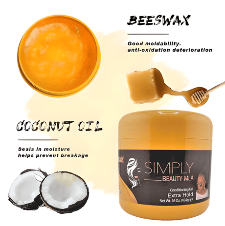Simply Beauty Shine and Jam | Smooth & Nourishing Hair Styling Gel | Strong Hold & Non - Flaky Finish | Infused with Natural Oils & Vitamins | Perfect for All Hair Types | 8 oz - Simply Everyday Products