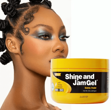 Simply Beauty Shine and Jam | Smooth & Nourishing Hair Styling Gel | Strong Hold & Non - Flaky Finish | Infused with Natural Oils & Vitamins | Perfect for All Hair Types | 8 oz - Simply Everyday Products
