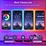 Simply Everyday Products 32.5Ft Neon Rope Lights - Flexible LED Rope Lights with App & Remote Control, Multiple Modes RGB Outdoor Neon Lights, IP65 Waterproof, - Simply Everyday Products